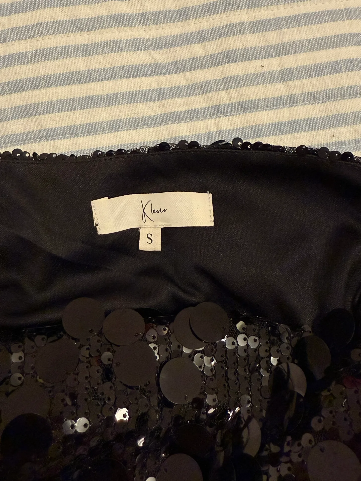 Klesis Black Sequin Mini Dress - Image 4