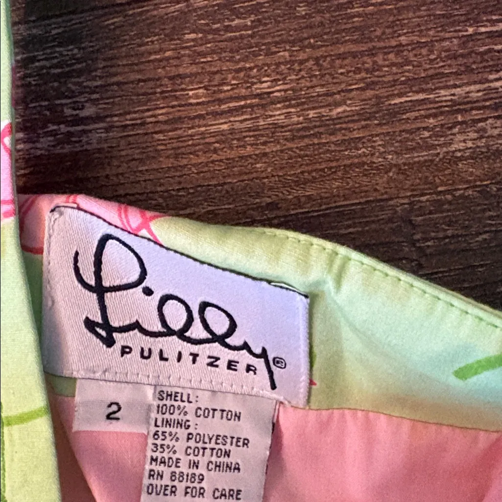 Vintage Lilly Pulitzer White Label Shift Dress Cocktail Umbrella Print Size 2 - Image 5