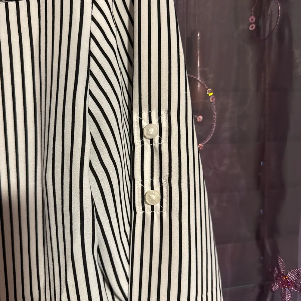 express striped button down blouse - Image 4