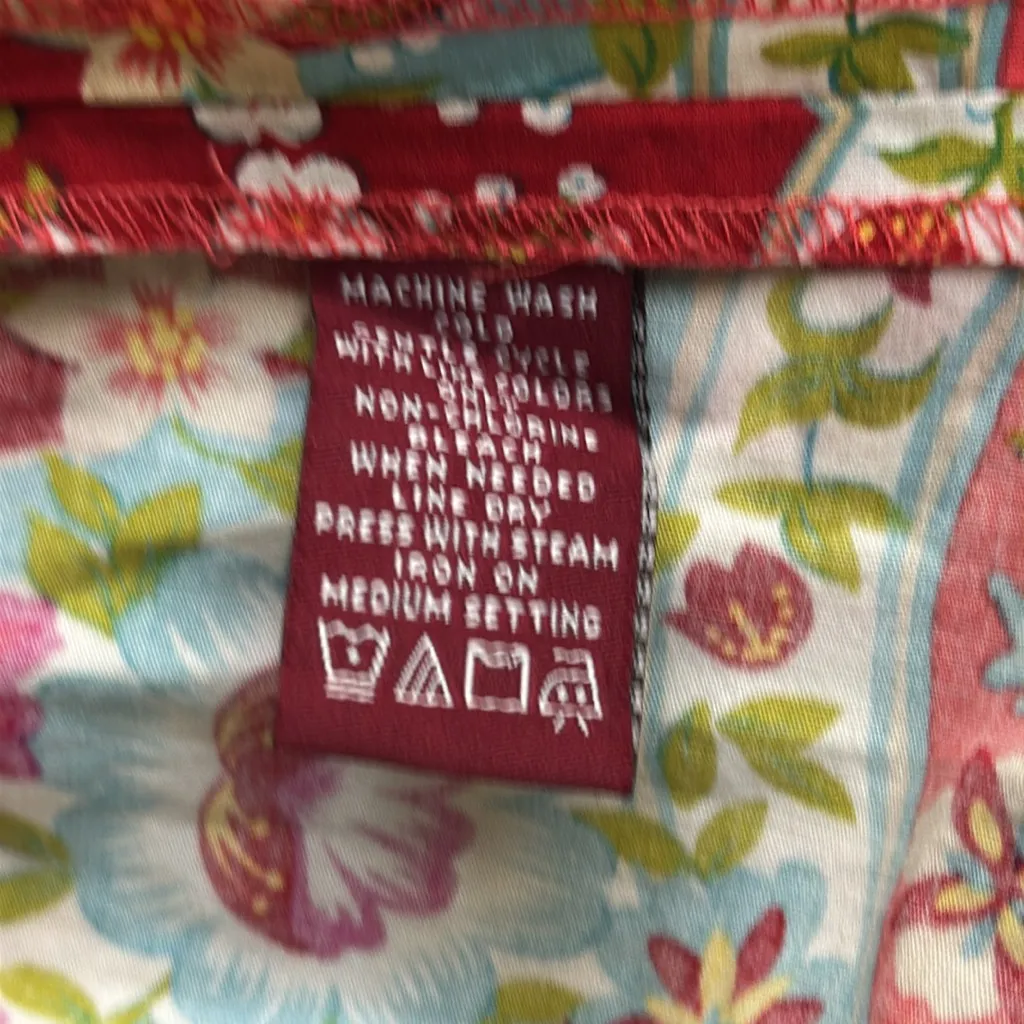 Jones Wear JEANS Red and Yellow Floral Mini Skirt Sz: M - Image 6