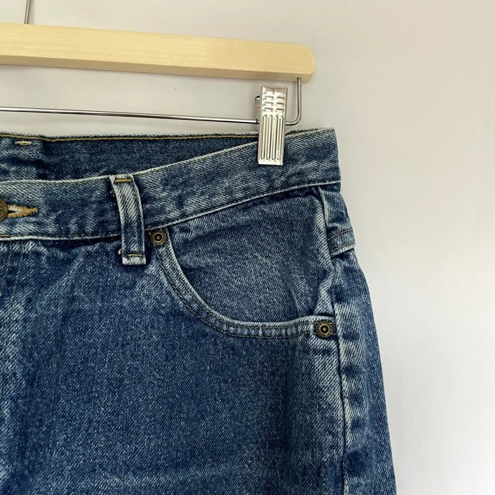 Riders by Lee Embroidered leg high waist cotton jeans women's size 14P denim - Image 5