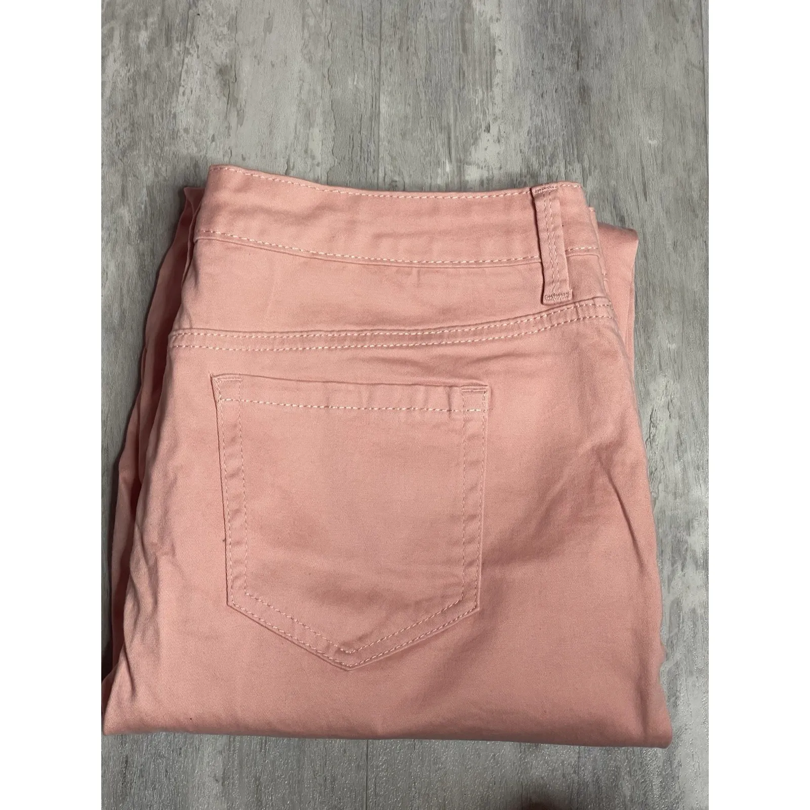 Gloria Vanderbilt Amanda Straight Leg Women's size 12 Pink Rose Denim Jeans Bag6 - Image 2