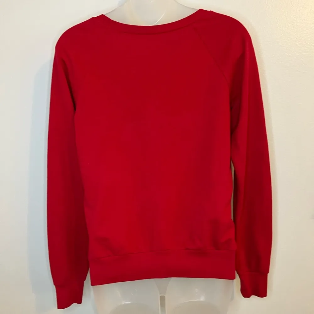 Mickey Logo Red Pull Over Sweater Size Medium 7/9 - Image 2