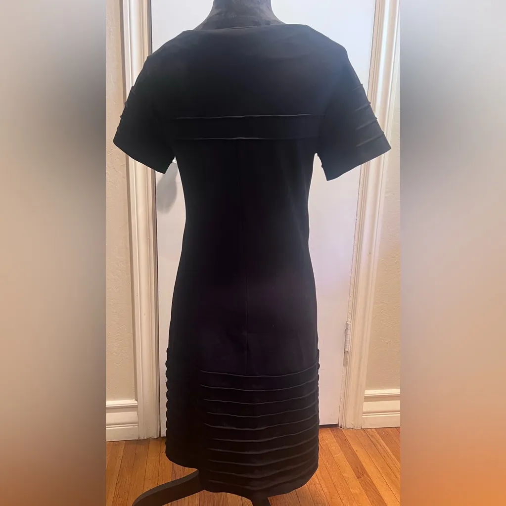 Diane‎ von Furstenberg Short Sleeve Round Neck Stretch Sheath Dress Black Size 2 - Image 3