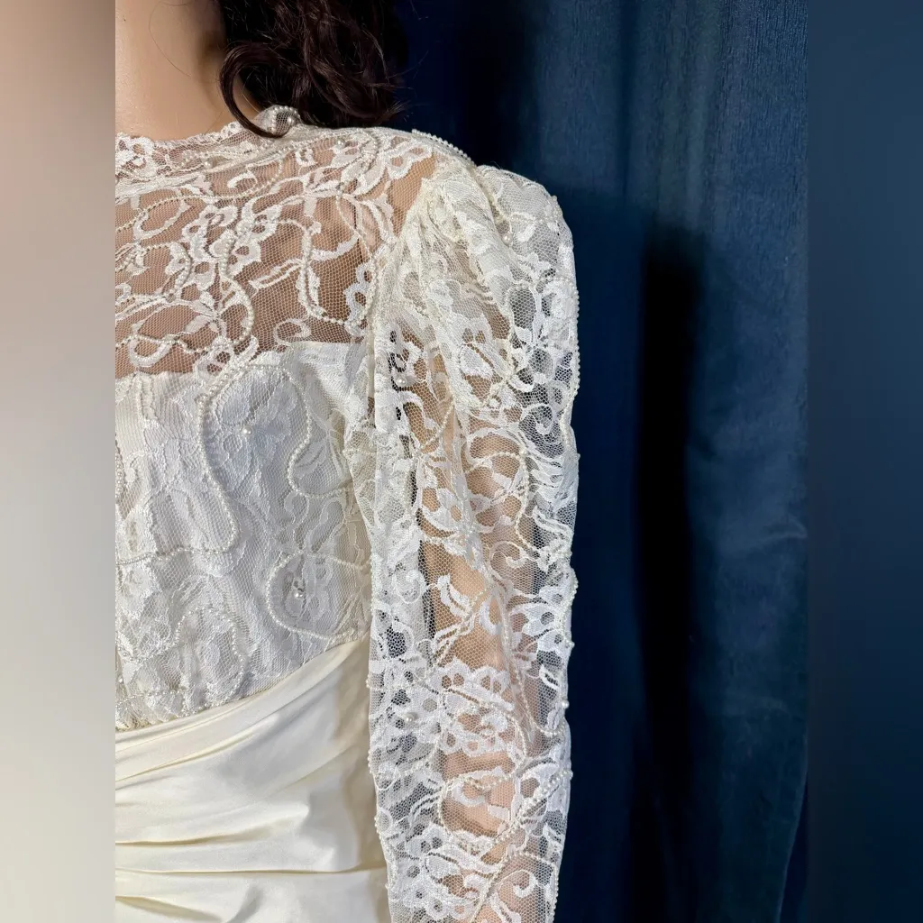 Dessy Creations Vintage Ivory Lace Tea - Image 8