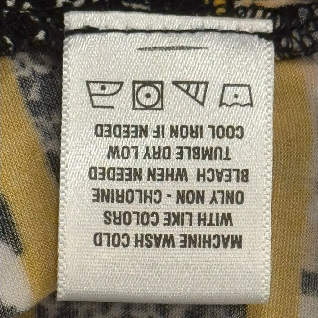 MSK XL Animal Print Maxi Dress Zebra Leopard Cheetah Gold Side Slits Resort Sexy - Image 9