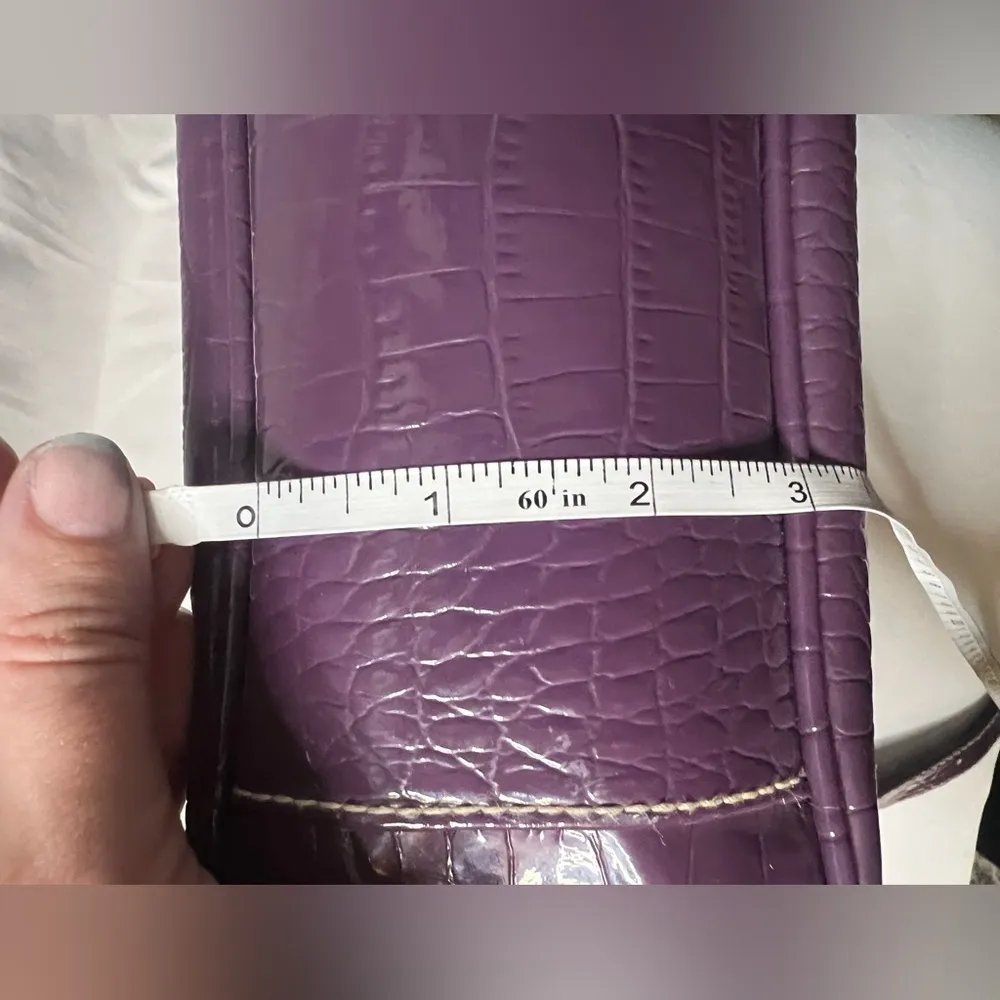 Liz & Co Purple Faux Crocodile Purse - Image 9