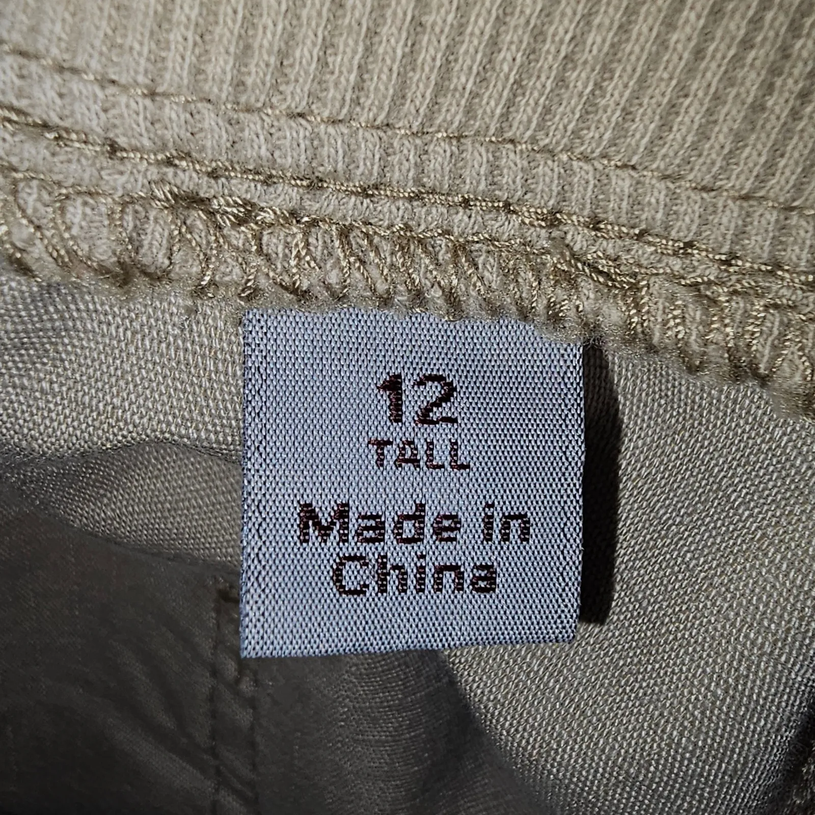 Carhartt Womens Beige Original‎ Fit Zip Ankle Cargo Pants 12 Tall - Image 5