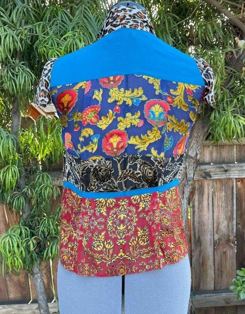 Alice + Olivia Jeanie Blouse Leopard size XS EUC - Image 7