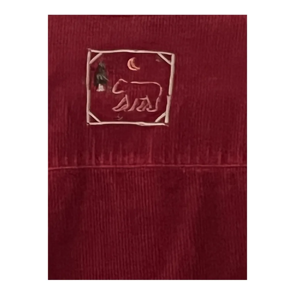 VTG. Corduroy Embroidered Outdoor Theme Zip up front Vest. SZ.XL - Image 5