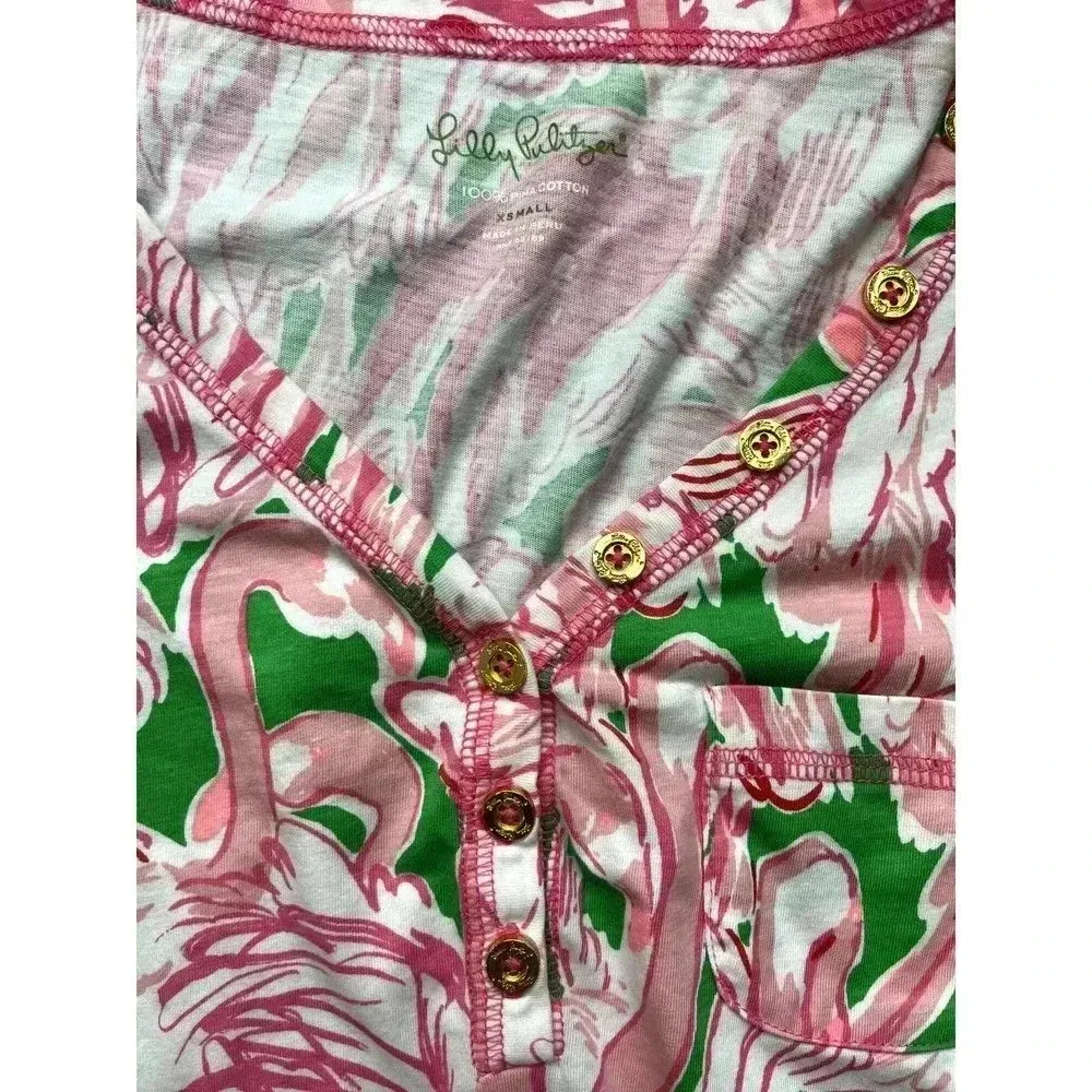 Lilly Pulitzer Palmetto Pink‎ Colony Flamingo Dress XS - Image 3
