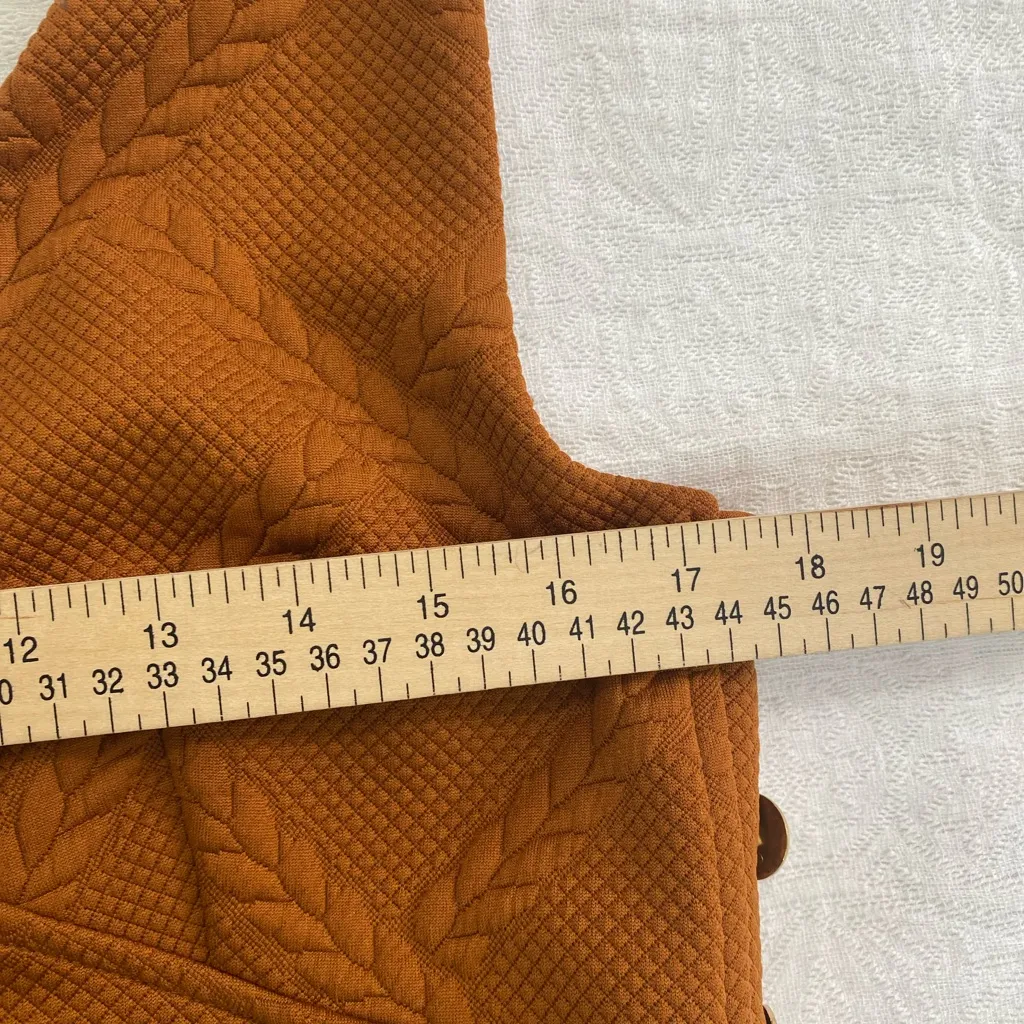 Maeve Anthropologie Women Large Pecan Button Side Sleeveless Crop Tank Top - Image 7