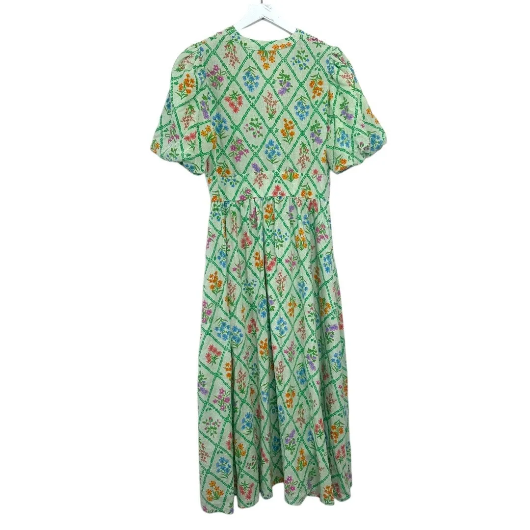 Nobody’s Child x Happy Place by Fearne Cotton Floral Midi Dress Size 6 Green - Image 8