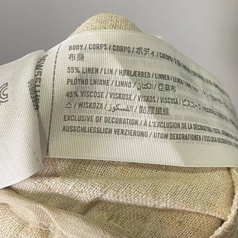 Abercromb & Fitch NEW Women's Sloane Tailored Linen-Blend Wide Leg Pant Size 14L - Image 5