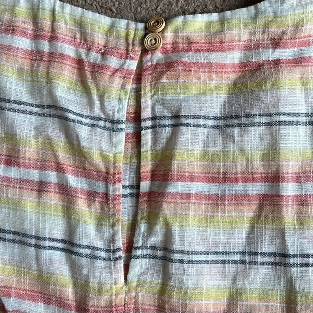 Free People Summer Nights Striped Dress in Yellow Tunic Mini Size S Small Boho - Image 11