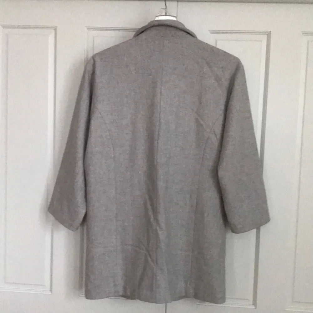 Anthropologie Under Skies Light Gray Wool Blend Cocoon Coat Size Small - Image 5