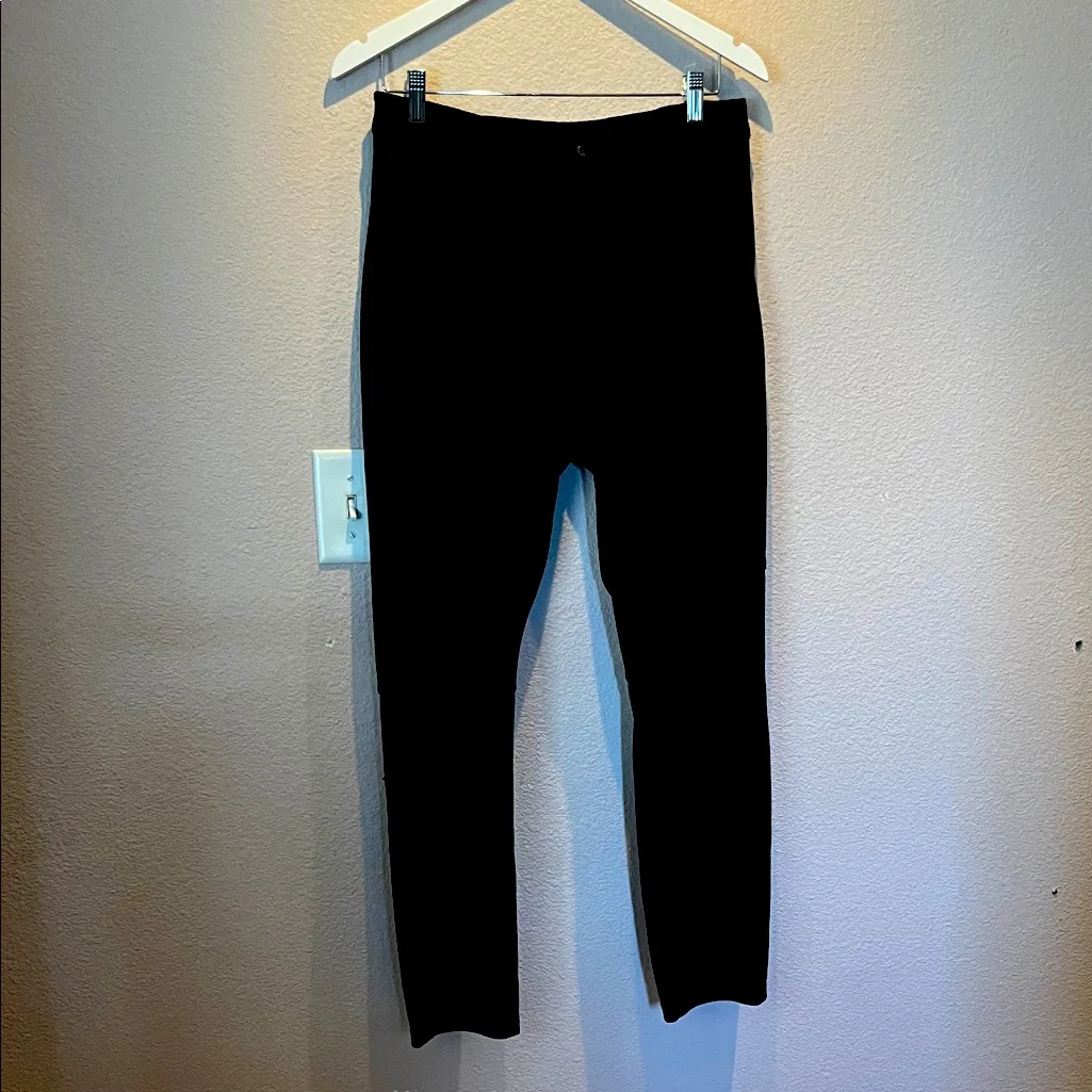 Soft Surroundings Urban Noir Leggings Womens M Faux Suede Pants Black Textured - Image 2