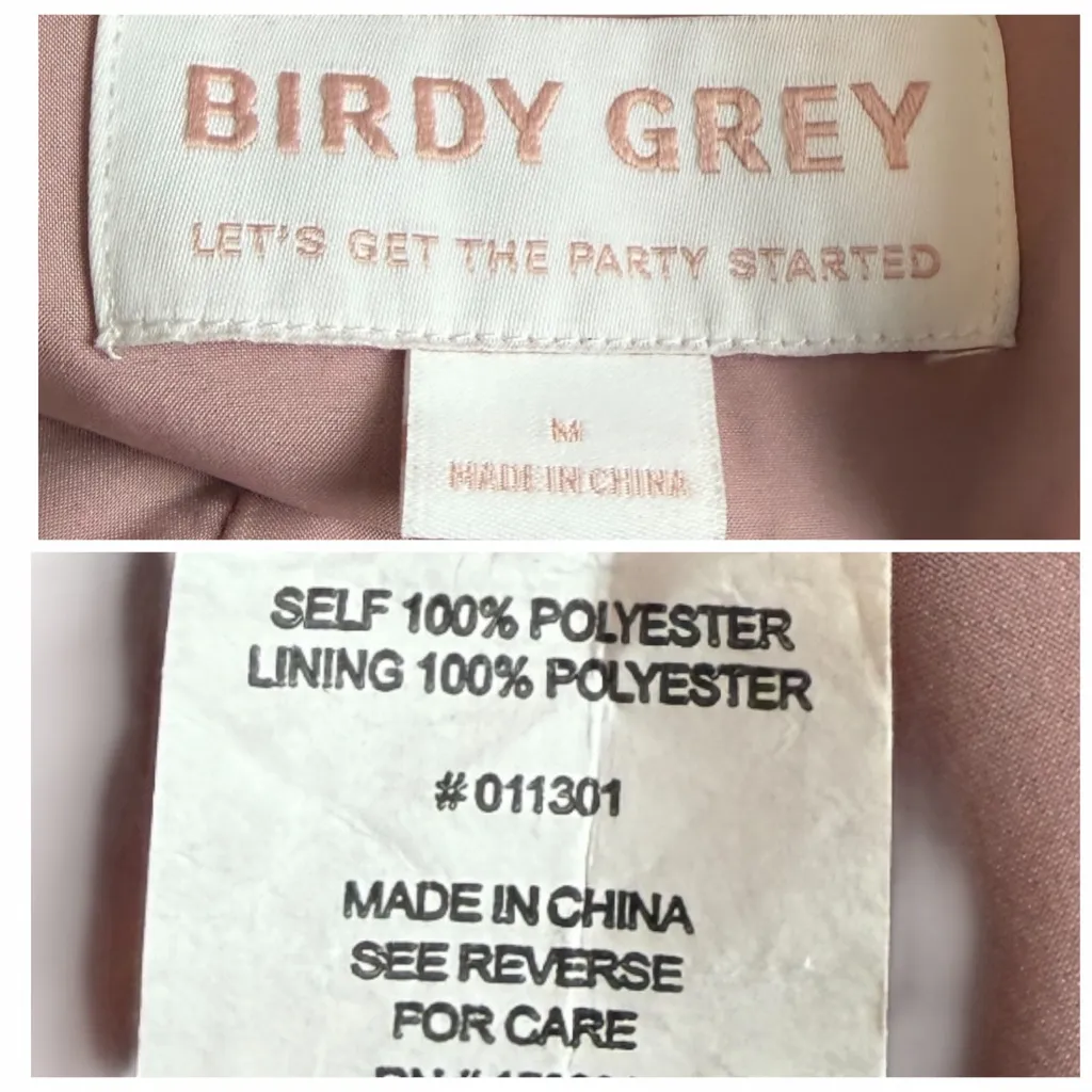 Birdy Grey English Rose Satin Mermaid Wrap Style Maxi Dress Women’s Size Medium Pink - Image 15