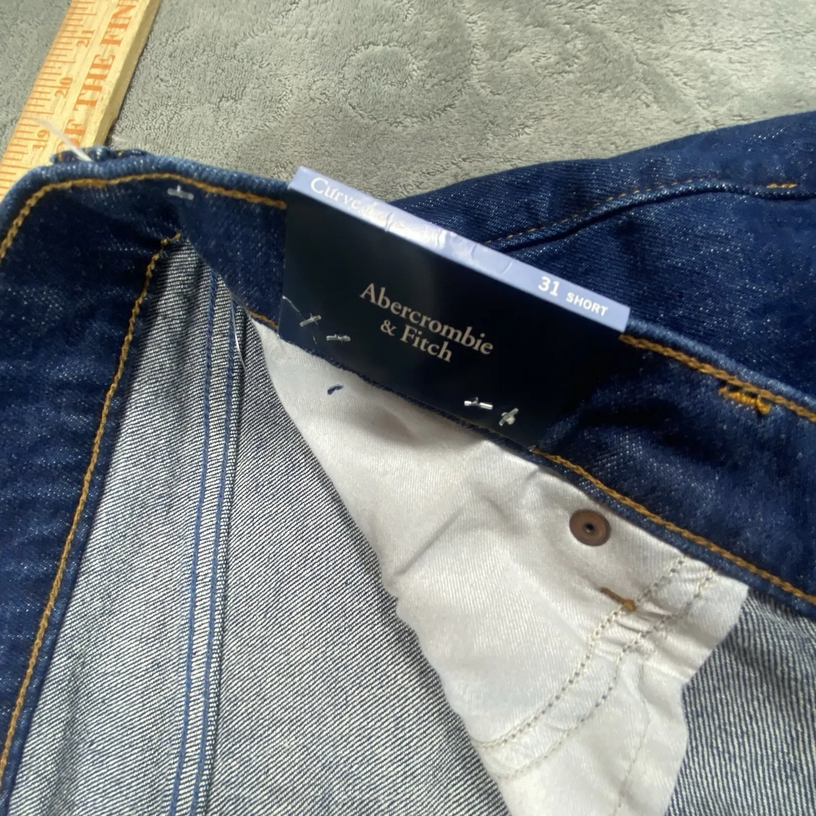 Abercrombie & Fitch Women Jeans 31 Short 90's Straight‎ Mid Rise Curve Love  NWT - Image 8