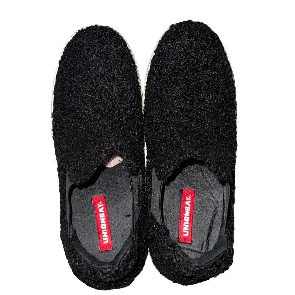 New Unionbay Women's Ella Sneaker Black Faux Shearling Booties Size 8M - Image 6