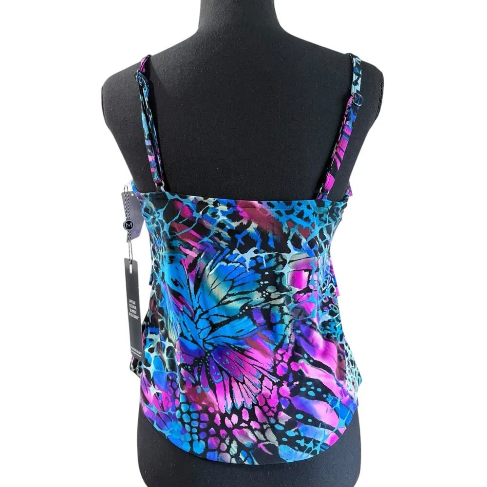 NWT! Magicsuit by Miraclesuit Blue Rita Tiered Tankini Top - Image 5