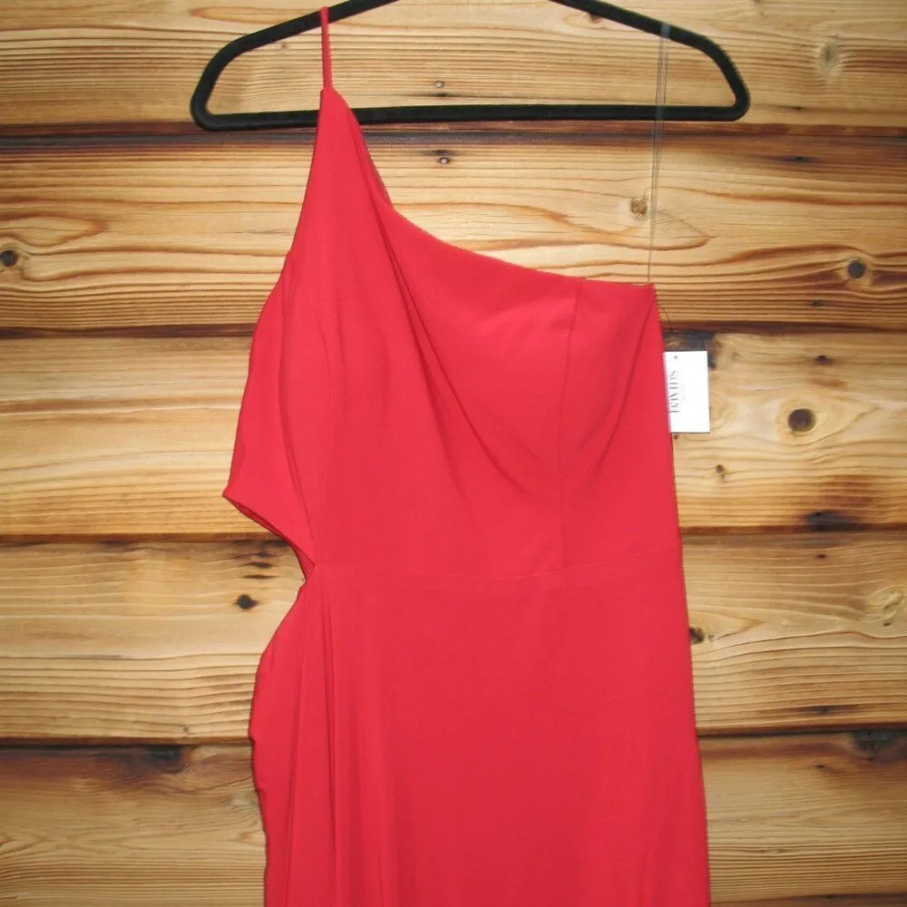 Jump  Apparel Juniors One Shoulder Jersey Gown with Cutout - Image 4