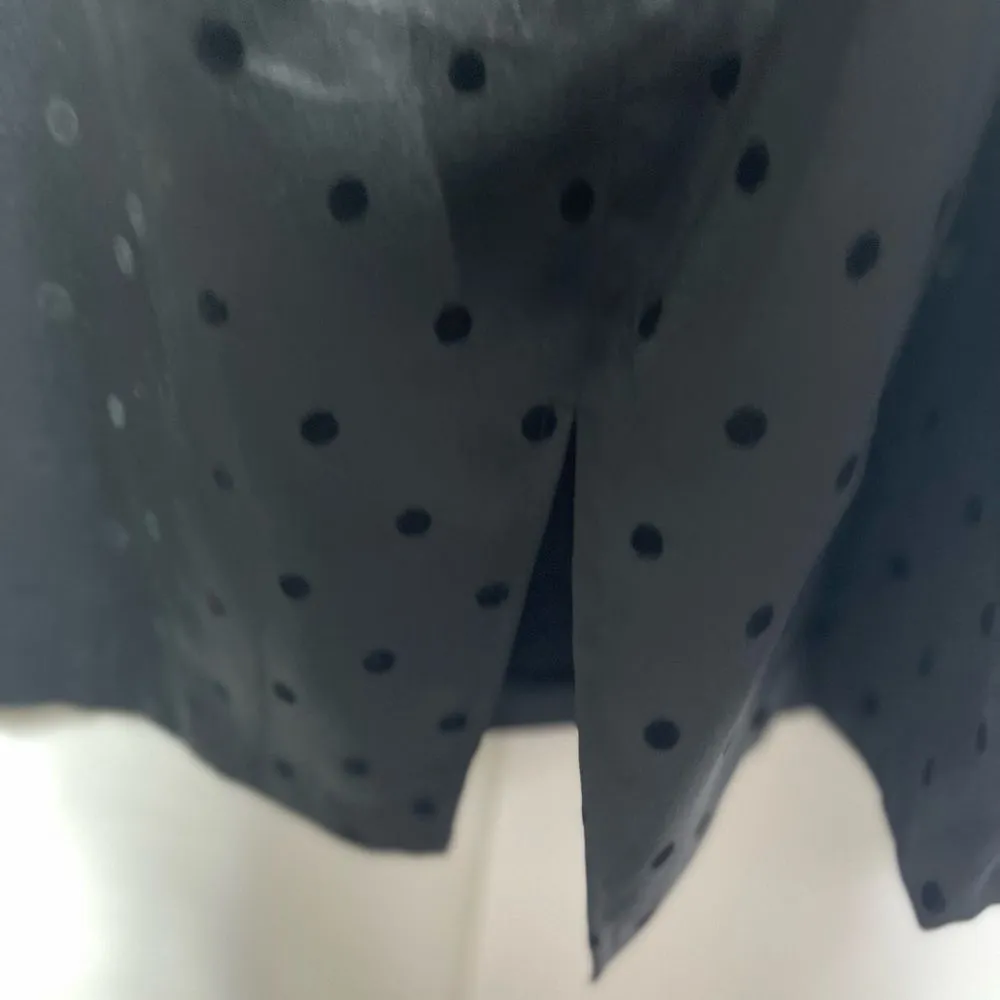 Juniors Halter Mini Dress Black W\Black Polka Dots Missing Belt - Image 13