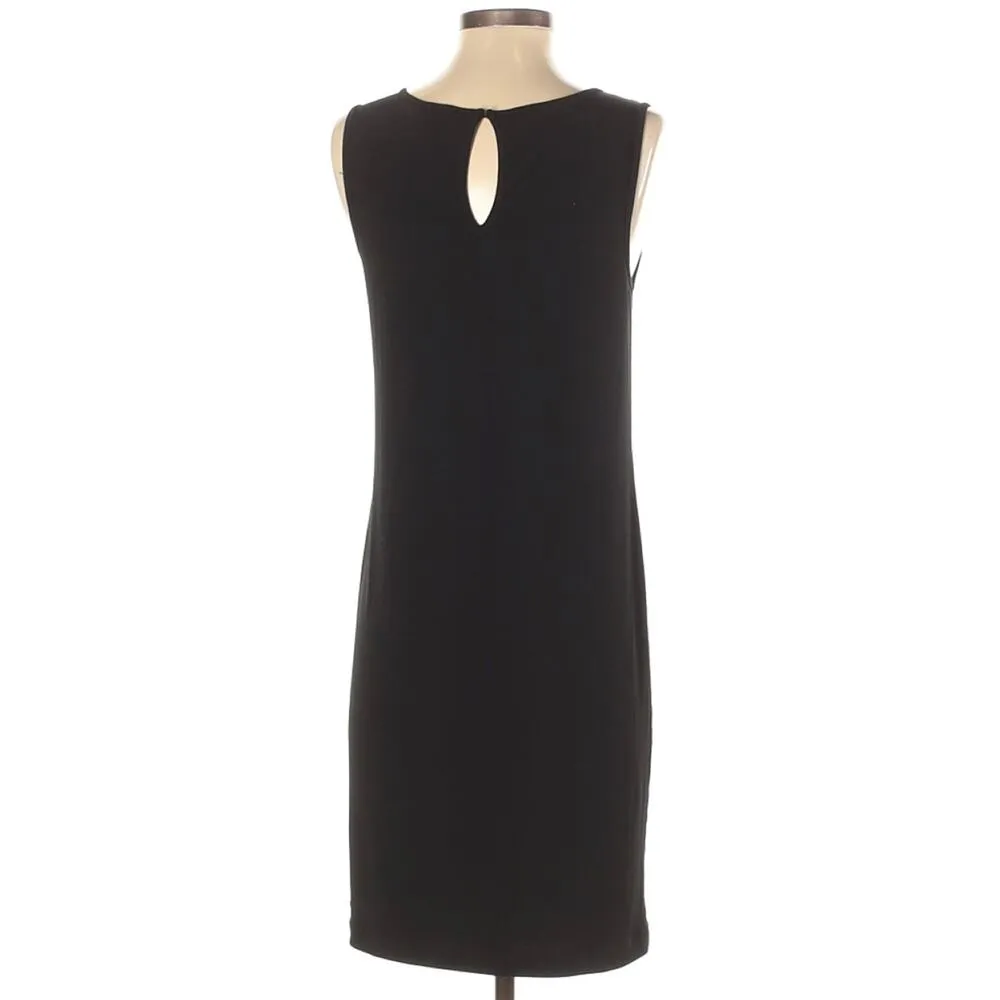 Banana Republic Printed Sheath Dress Stretch Sleeveless Office Career Keyhole - Image 3