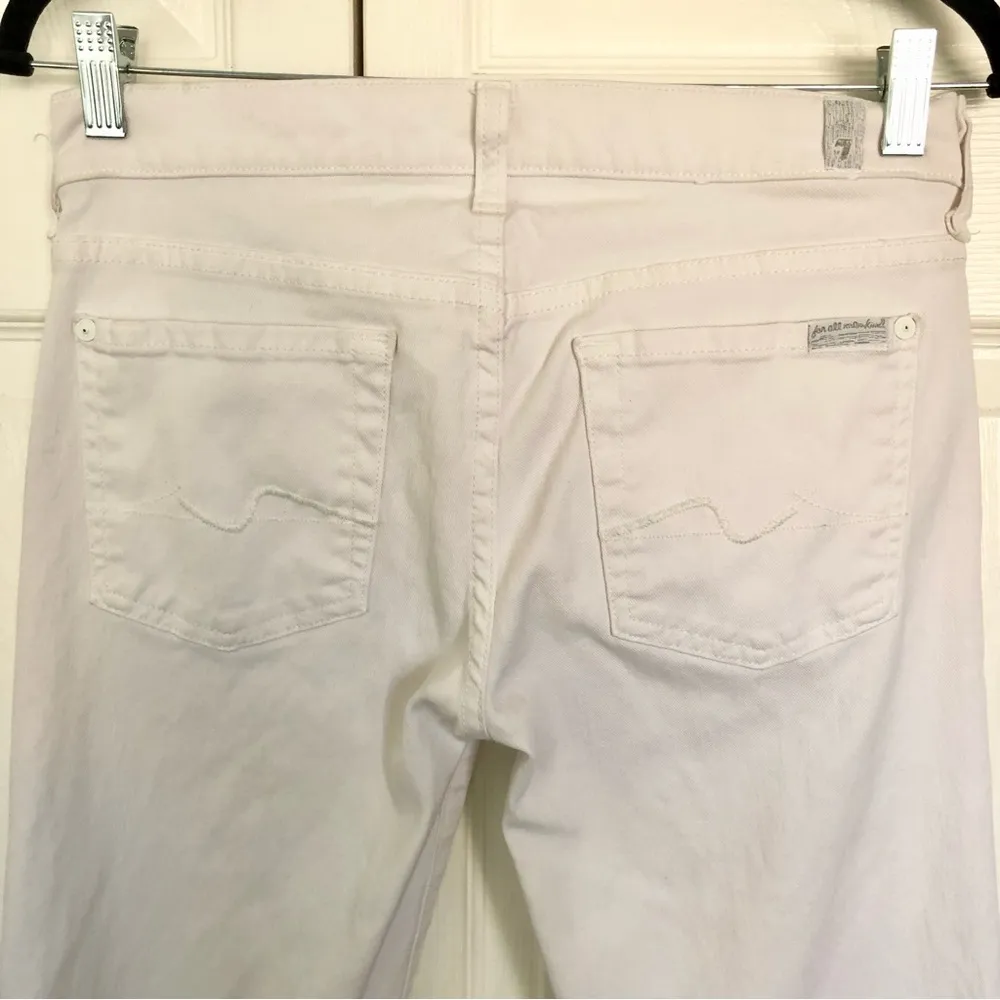 7 For All Mankind  White Boot-Cut Jeans Size 27 - Image 10