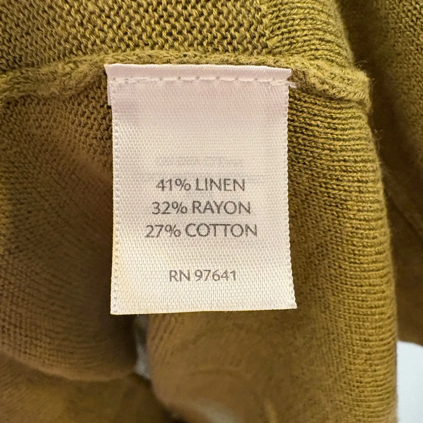 J. Jill Petite Olive Green Linen Blend Cardigan Sweater Size Small - Image 5