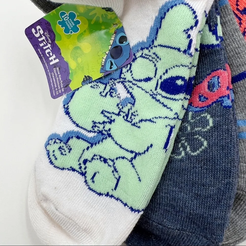 Disney Lilo and Stitch No Show Socks 10 Pairs Womens Novelty Gift Disney World - Image 3