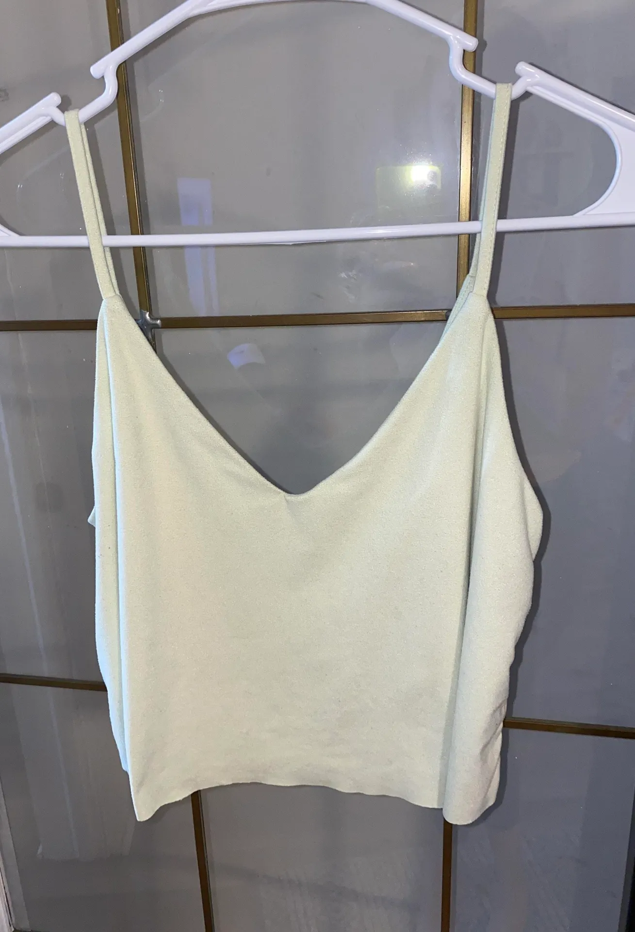 Forever 21 Yellow Suede Crop Top - Image 3