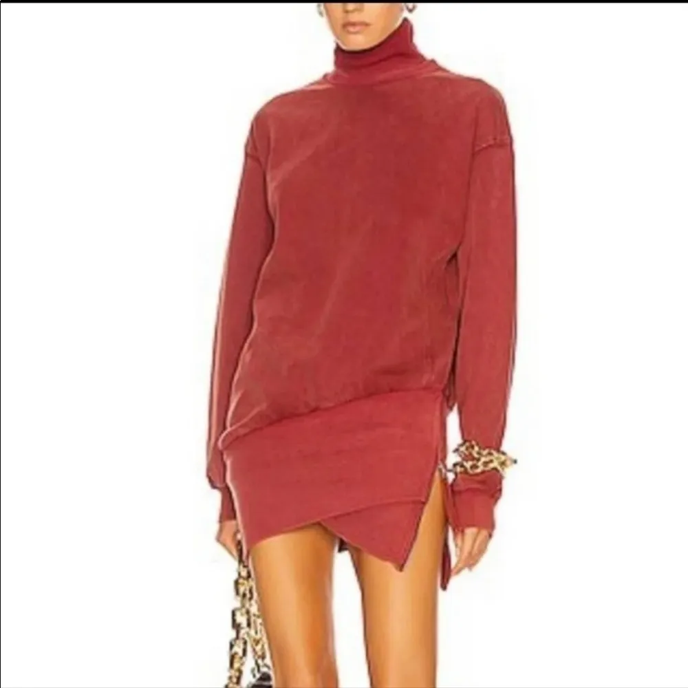 NWT Young Fabulous & Broke Turtleneck Sweater Dress w Side Zipper in Rust Size M - Image 3