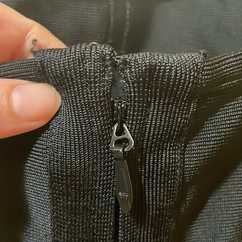 Women’s New Herve Leger x Forever 21 Transparent Black Bustier Fringe Bustier Ba - Image 14