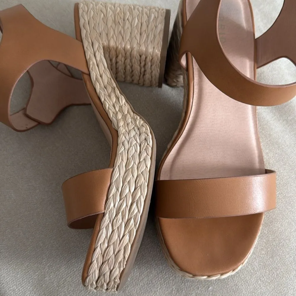 Torrid Tan Two Piece Platform Heeled Sandal (WW) - Image 6