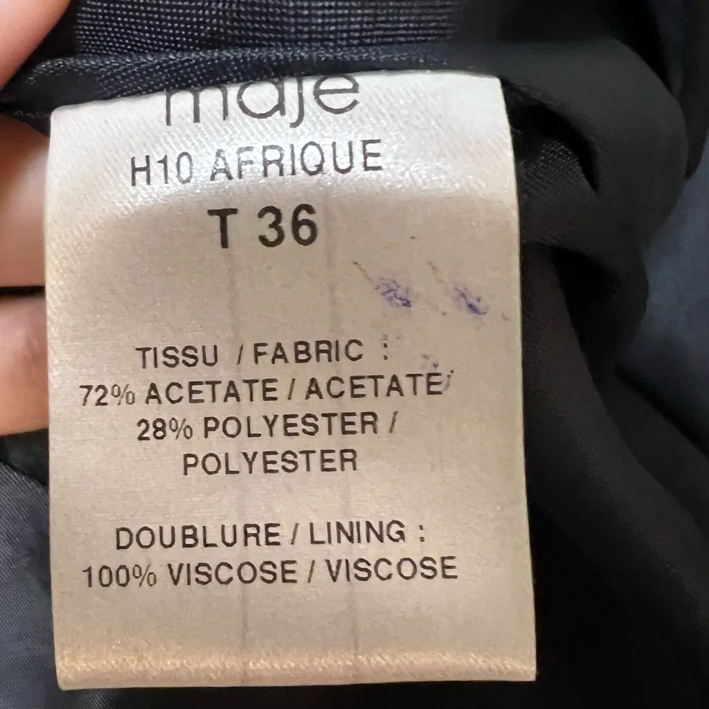 Maje small Black pleated pencil Skirt - Image 8