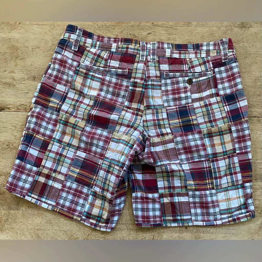 J Crew Women’s Sz 12 City Fit Madras Cotton Bermuda Shorts - Image 3