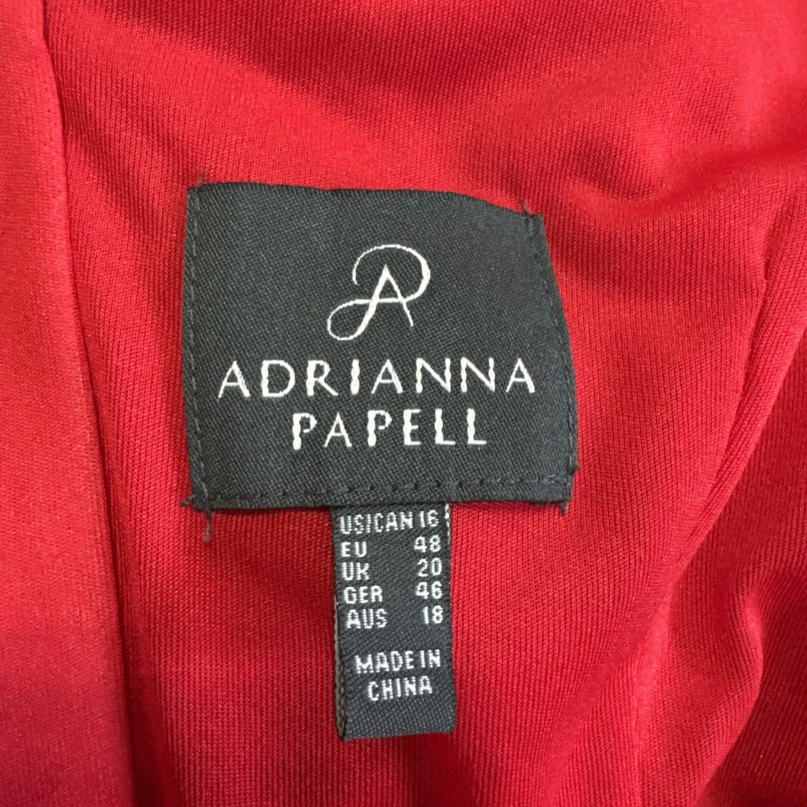 NWT Adrianna Papell Red Lace Dress Sz16 Sleeveless Sheath Cocktail Event Wedding - Image 7