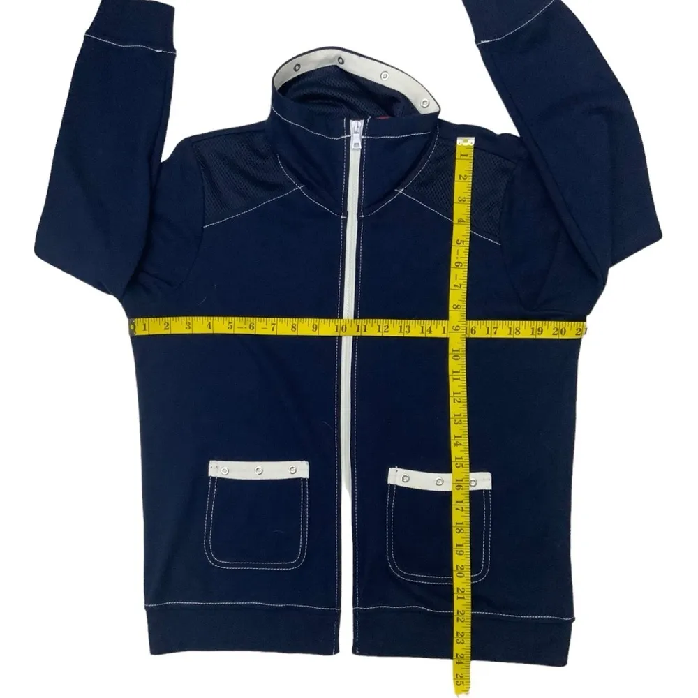 Alfred Dunner Sailboat Full Zip Jacket Nautical Americas Cup Navy Blue Petite 12 Size 12P - Image 9