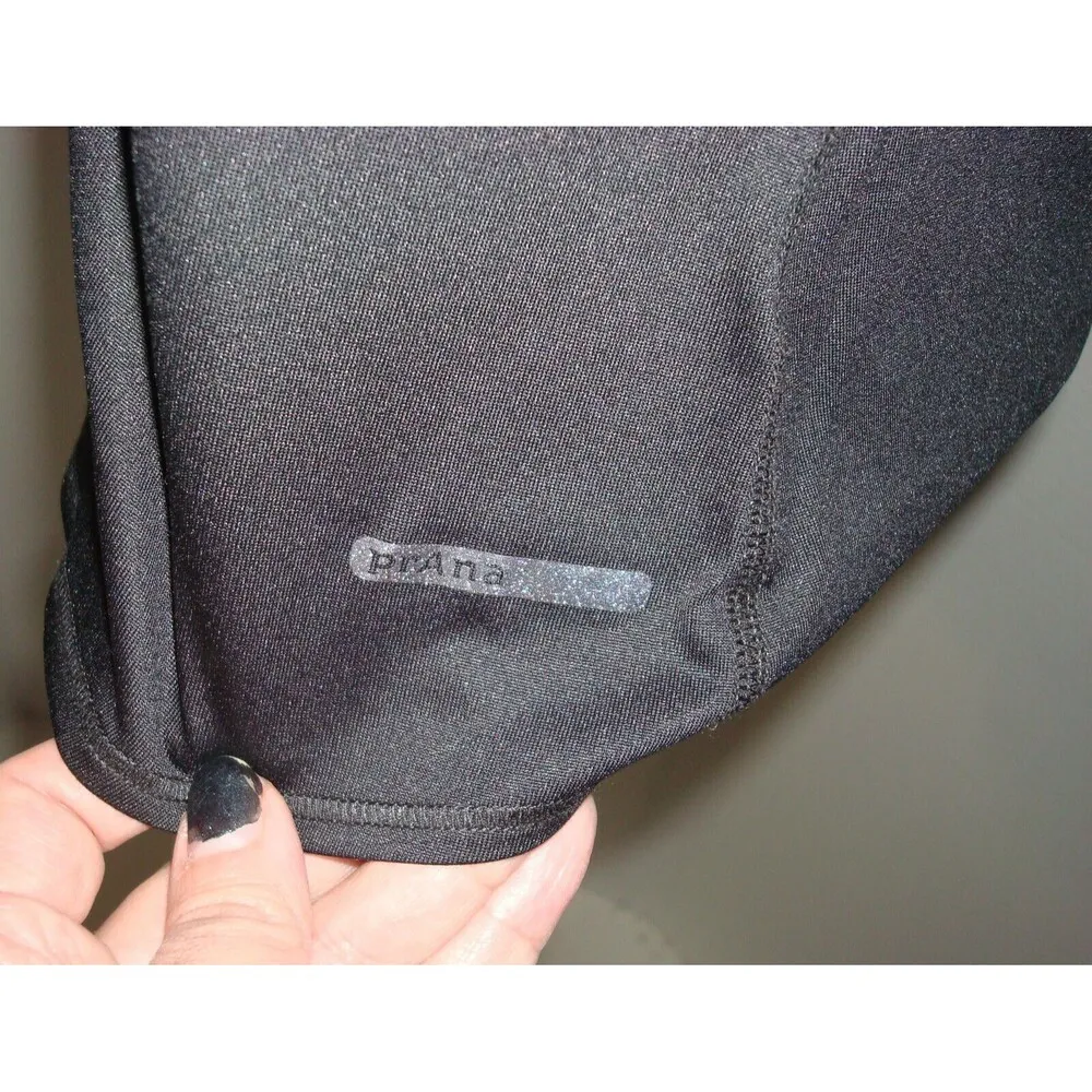NWT Womens New PrAna Black Run Yoga Top SS Logo Wicking Anti-Odor M Revere Gym - Image 2