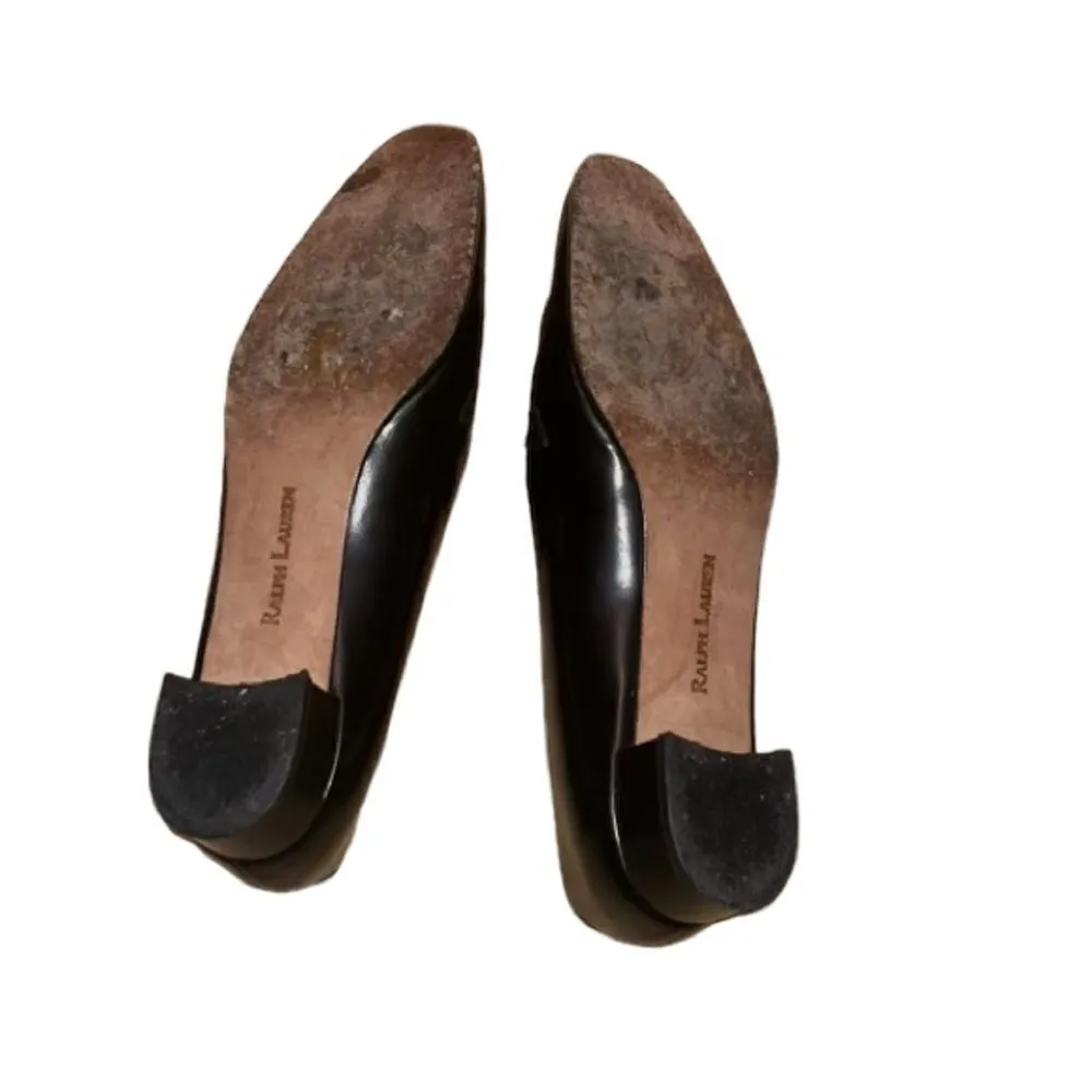 Ralph Lauren Black and White Leather Shoes 8 AA - Image 5