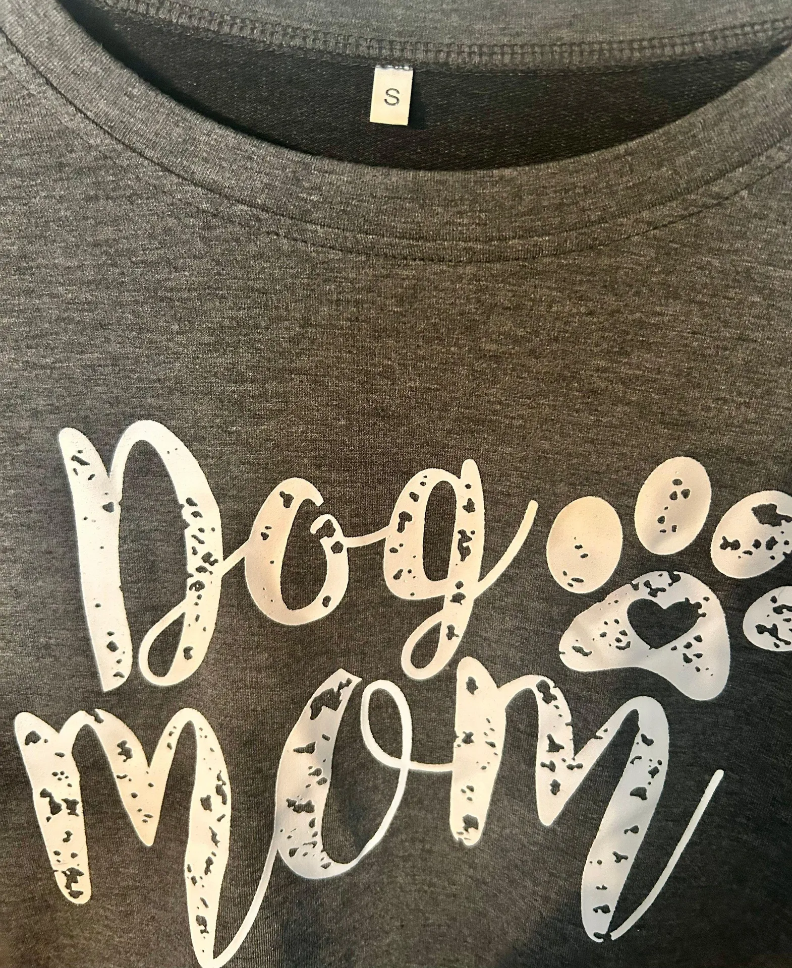 Dog Mom Dark Gray Crewneck - Image 2