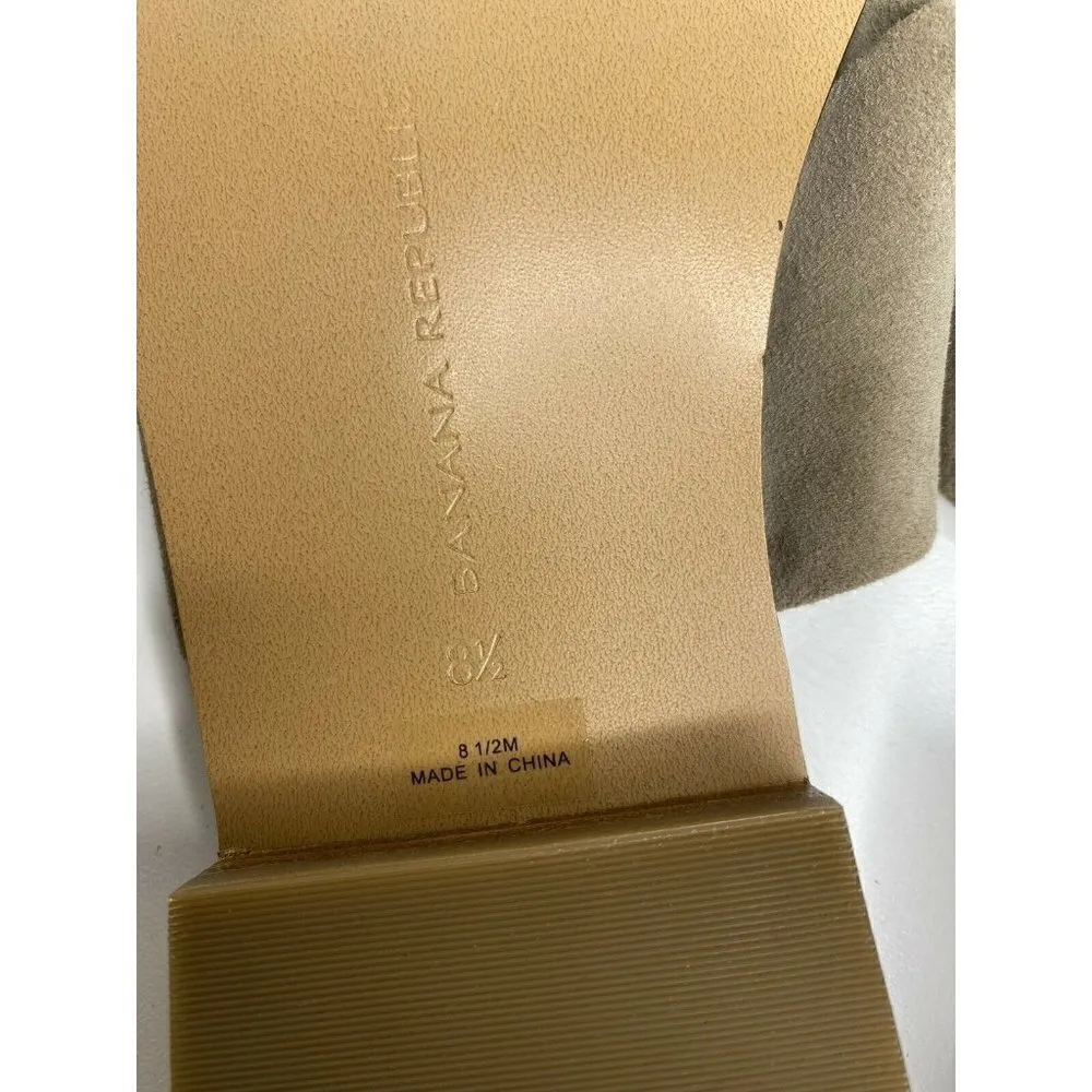 Banana Republic Sandals Size 8.5 NEW Women's KAROLINA Faux Suede Slip On Flats - Image 6