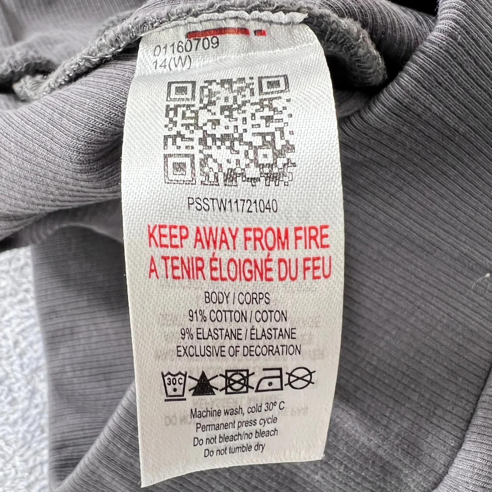 PINK SODA SPORT Ribbed Flare Leggings Pants Charcoal Grey Size Large‎ Athletic Gray - Image 5