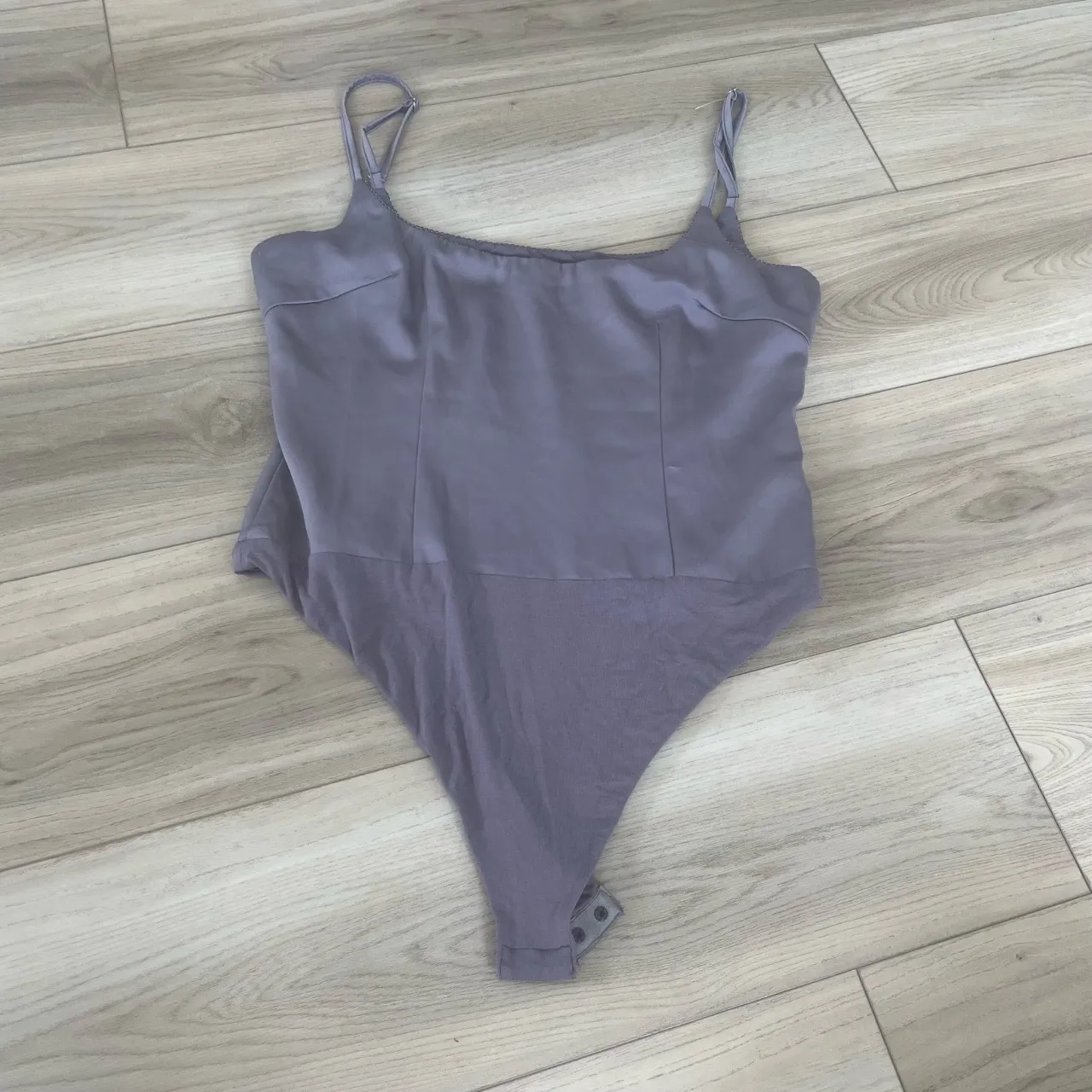 White Fox Boutique Aftershow‎ Bodysuit Steel Gray Purple Large - Image 3