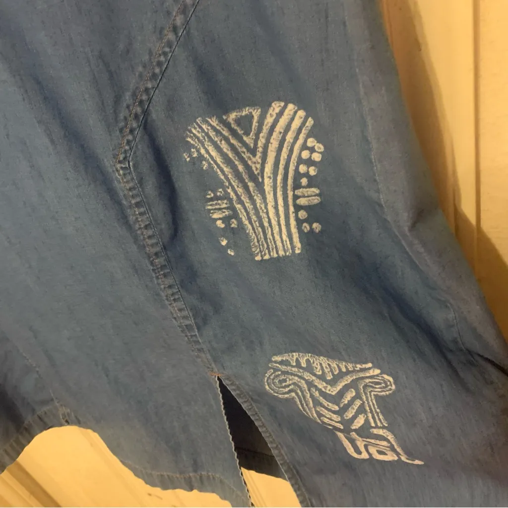 Blue Cactus Women’s Maxi Denim Tribal Southwestern 2X Dress. 2594 - Image 6