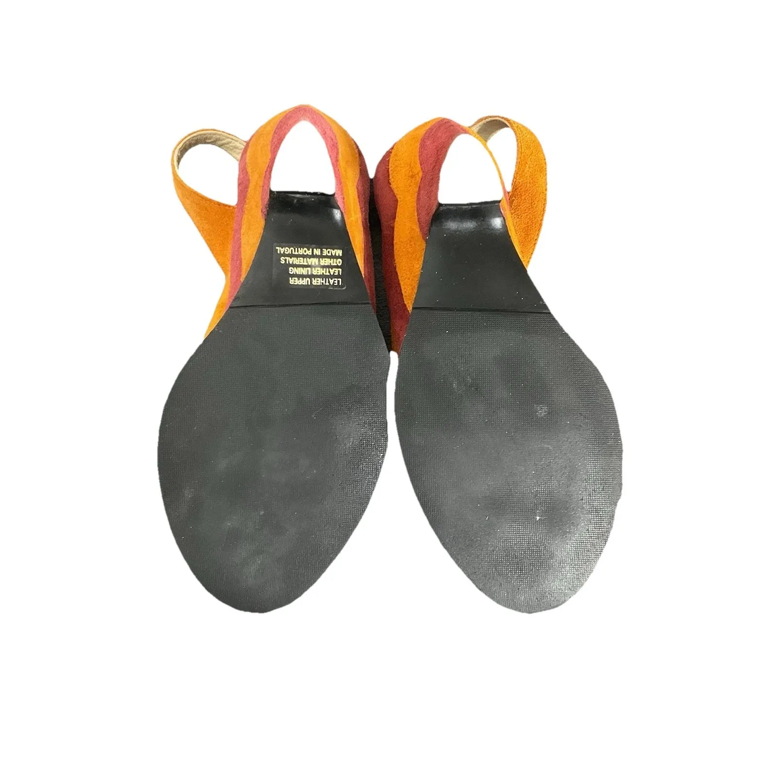 John Fluevog Heels Womens 6 Orange Suede Slingback Peep Toe Miss June Pump Shoes - Image 10