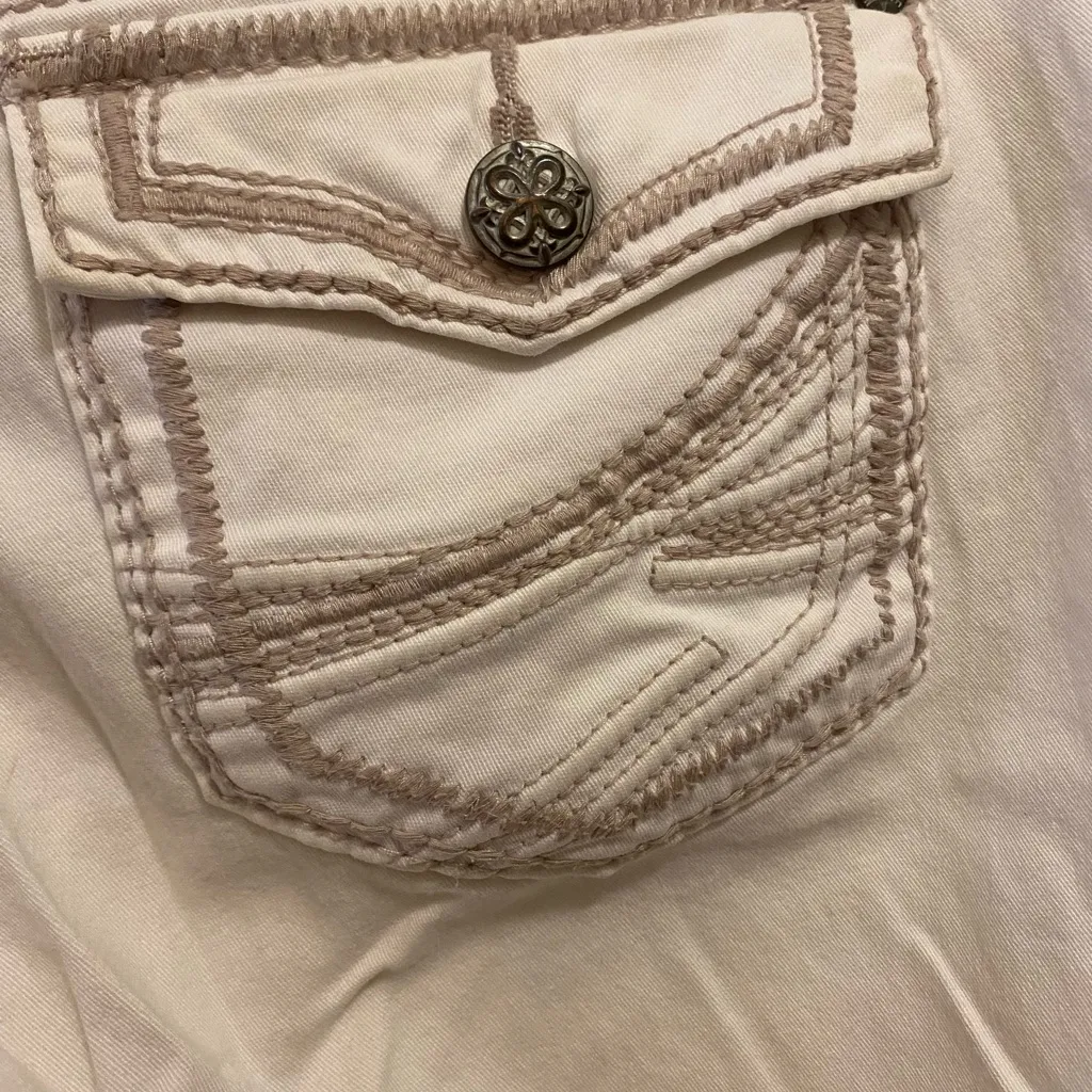 Union Bay Womens Vintage Y2K White Crop Cropped  Pants 28 Waist 28” Inseam 22” - Image 8