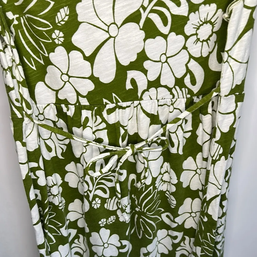 Sonoma Green and White Floral Print Dress - Image 7
