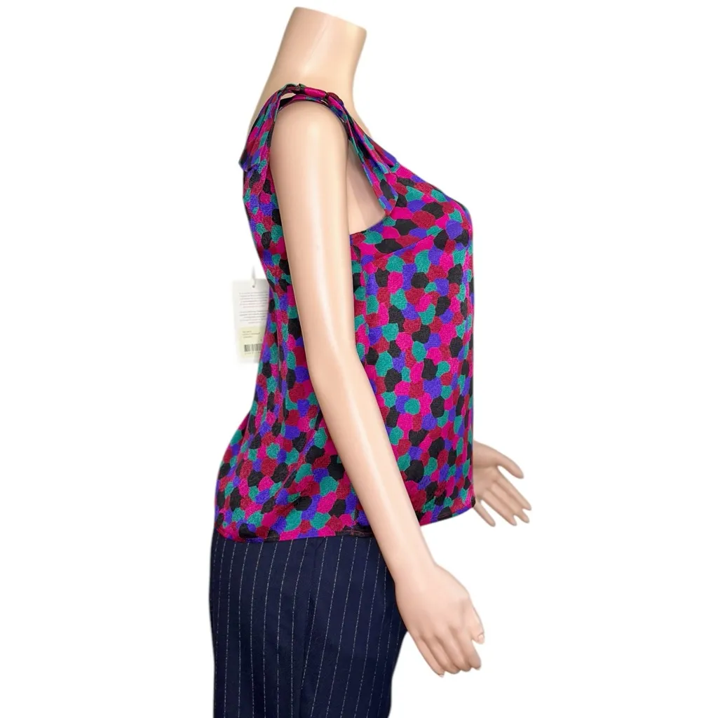 SÉZANE Aelys Silk Top, Mosaic Print, FR34/US2 - Image 10